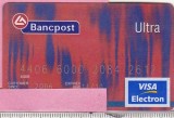 bnk crc Card bancar Bancpost Ultra Visa Electron - expirat