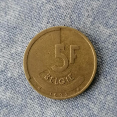 MONEDA BELGIA - 5 franci 1986 (BELGIE)