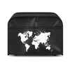 Husa Protectie Praf Prajitor Paine 2 Felii kwmobile, Negru/Alb, Textil, 19x20.3x28 cm, Universal
