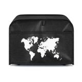 Husa Protectie Praf Prajitor Paine 2 Felii kwmobile, Negru/Alb, Textil, 19x20.3x28 cm, Universal