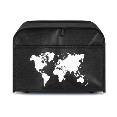 Husa pentru prajitor de paine cu 2 felii, Kwmobile, Negru/Alb, Textil, 57073.01 foto