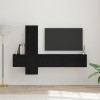 Set comodă TV Pe perete 5 pcs Stejar negru Lemn compozit