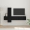 Set comodă TV Pe perete 5 pcs Stejar negru Lemn compozit
