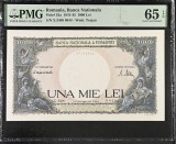 1000 lei 1944 UNC PMG 65 EPQ