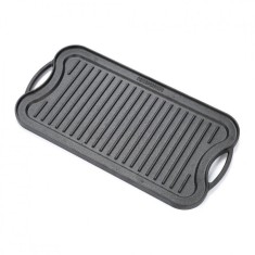 Tava grill/plita Heinner, 51 x 26 x 2.5 cm, fonta, Negru