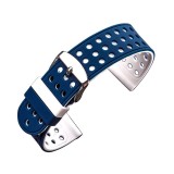 Cumpara ieftin Curea silicon cu doua fete compatibila Fossil Gen 5 Smartwatch, 22mm, Alb/Albastru, Very Dream