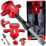 Ciocan pneumatic interactiv pentru copii, pe baterii AA, cu sunete realistice