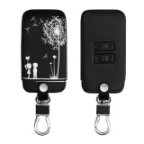 Husa Cheie Auto pentru Renault / Dacia - 4 Butoane - Keyless Go, kwmobile, Piele ecologica, Negru / Alb, 44637.44