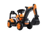 Mini excavator pentru copii 1-3 ani, Kinderauto BJXZ216 cu incarcator manual, standard, culoare portocalie