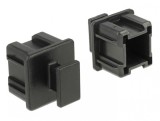 Protectie impotriva prafului pentru conector Mini SAS HD SFF 8644 cu prindere set 10 buc Negru, Delock 64012