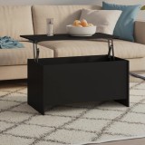 vidaXL Măsuță de cafea, negru, 102x55,5x52,5 cm, lemn prelucrat