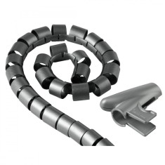 Organizator Hama ,tip Tub pentru Cabluri, 1,5m, 30mm, silver