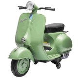 Cumpara ieftin Scuter electric Piaggio VESPA 150 VL1T 110W 12V 7Ah, roti moi, scaun tapitat, culoare verde