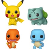 Set 4 figurine - Pop! Games - Pokemon: Pikachu, Bulbasaur, Charmander &amp; Squirtle | Funko