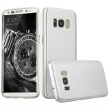 Husa Samsung Galaxy S9 Plus, FullBody Elegance Luxury Argintiu, acoperire completa 360 grade cu folie de