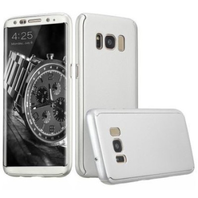 Husa Samsung Galaxy S9 Plus, FullBody Argintiu, acoperire completa 360 grade cu folie de protectie gratis foto