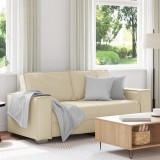Canapea Loveseat vidaXL Crem 140 cm Piele sintetica