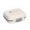 Cutie Medicamente Flippy Bej, 7 Compartimente, 7.8x7.2x3.5cm, Portabilă, Organizator Pastile, Vitamine, Suplimente. Ideală Acasă/Călătorii