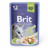 Pungă BRIT Premium Cat Păstrăv &icirc;n jeleu 85 g