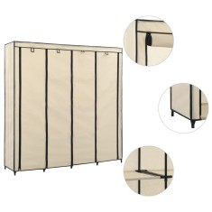 vidaXL Șifonier cu 4 compartimente, crem, 175 x 45 x 170 cm