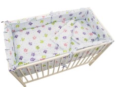 Lenjerie MyKids Mini Bufnite Blue 4+1 Piese 120x60 foto