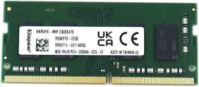 Memorie ram Laptop Kingston 8GB, DDR4, 1Rx16, PC4-3200AA, 3200Mhz, KKRVFX-MIF, PC4-25600, CL22, Non-ECC, sodimm, 260 pini foto