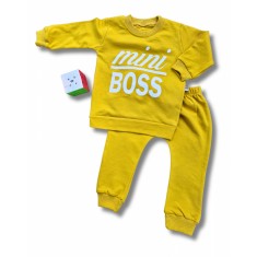 Trening bebelusi mini boss galben bumbac 6-24 luni