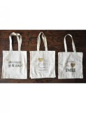 Geanta canvas TOTE maner alb