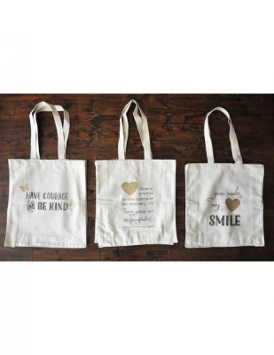 Geanta canvas TOTE maner alb foto