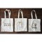 Geanta canvas TOTE maner alb