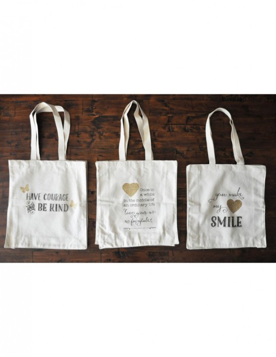 Geanta canvas TOTE maner alb
