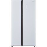 Side by Side Heinner HSBS-H442NFGWHE++, Full No Frost, Compresor Inverter, Smart, Eco, 442 l, 177 cm, Sticla Alba