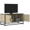 Gossi dulap tv, stejar sonoma, 80x34,5x40 cm, lemn prelucrat si metal
