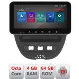 Navigatie Citroen C1 Peugeot 107 Toyota Aygo 2005-2014 Android radio gps internet Octa Core 4+64 LTE ecran de 10.33&#039; wide KIT-C1+EDT-E511-pro CarStore