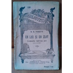 Un leu si un zlot - D.R. Rosetti comedie intr-un act