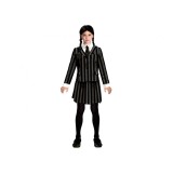 Costum carnaval Wednesday pentru copii, (6 - 8 ani) 120/130 cm