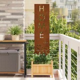 vidaXL Ecran de intimitate pentru grădină Traforaj Ruginit 32 x 140 cm 876272