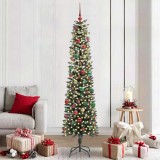 VidaXL Brad de Crăciun artificial cu 300 LED Verde 58 x 58 x 210 cm 3395960