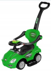 Masinuta premergator 3 in 1, cu maner parental, Mega Car, verde foto