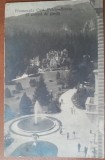 Carte postala, Promenada Castel Peles-Sinaia si Corpul de Garda, perioada interbelica
