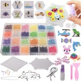 Set creativ cu margele cu apa 2800 piese si accesorii, 24 culori