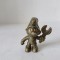 Jucarie cauciuc strumf, smurf, Peyo Made in W. Germany, 5.5 cm, cauciuc, auriu
