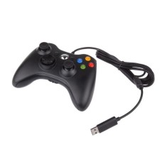 Controler cu cablu, Compatibil Xbox 360, USB, Negru