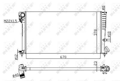 NRF 58101A Economy Class Radiator, racire motor foto