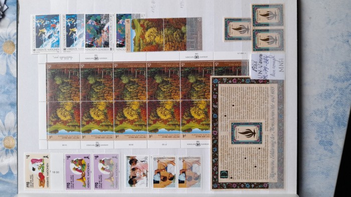 1988-U.N. Wienna c.set Mi=79-Bl4-MNH-Perfect