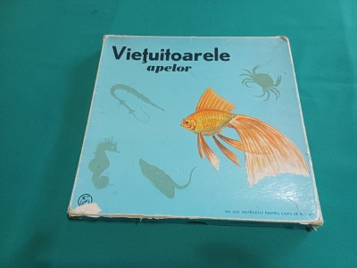 JOC VECHI ROM&amp;Acirc;NESC* VIEȚUITOARELE APELOR * STAS 1968 * foto