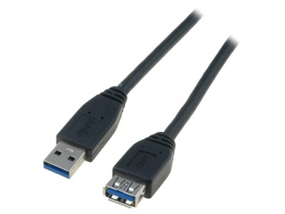 Cablu USB 3.0 A-A 3m Negru foto