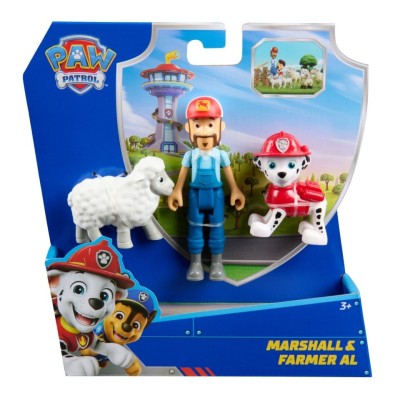 PATRULA CATELUSILOR SET 3 FIGURINE MARSHALL SI FERMIERUL AL foto