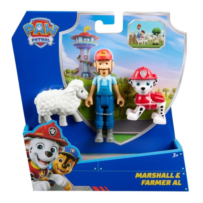 PATRULA CATELUSILOR SET 3 FIGURINE MARSHALL SI FERMIERUL AL