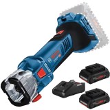 Bosch GCU 18V-30 + ProCORE + GAL 18V-40 - Masina de frezat gips-carton 3.17 3.96 6.35 mm + Set 2 acumulatori si incarcator Li-Ion 18 V 4 Ah